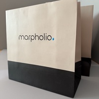 Sacs en papier texturé de luxe avec logo personnalisé et poignée en ruban pour le shopping, l'emballage et les expositions