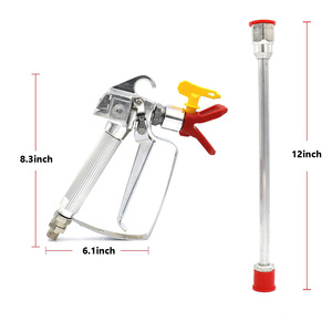 Extensions de buse de pistolet de pulvérisation sans air industriel DIY de 30 cm, accessoires <span class=keywords><strong>pour</strong></span> pistolet de peinture pneumatique ou électrique à pression - Product Image 3
