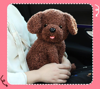 Boîte à mouchoirs de voiture mignonne, boîte à mouchoirs créative et adorable en peluche de chien en peluche pour accoudoir de voiture, siège suspendu, accessoires de boîte à mouchoirs
