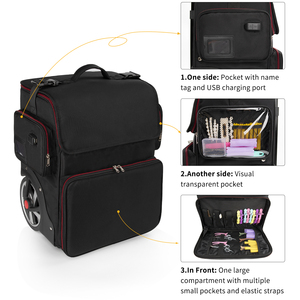 Vali kéo đựng dụng cụ làm tóc, trang điểm, dành cho thợ làm tóc, salon, năm <span class=keywords><strong>2025</strong></span> - Product Image 4