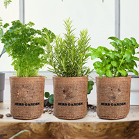 5 Paket Perlengkapan Berkebun Pemula dengan Kotak Tanam & Kotak Bunga Plastik Lengkap untuk Dapur Rumah, Ambang Jendela, Kit Tanam Herbal Hidroponik Dalam Ruangan DIY