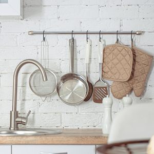 Tighall – crochet en forme de C pour suspendre vêtements, serviettes, sacs à chaussures, noir, plusieurs pièces - Product Image 3