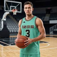Seragam Jersey Basket Desain Kustom Bolak-Balik Sublimasi 2 Sisi Bahan Mesh untuk Liga Sekolah