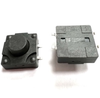 Interrupteur Tactile Électronique Étanche 12*12mm SMT/SMD 1NO, Bouton Poussoir Tactile 4 Broches (Laiton & Acier Inoxydable 12V 50mA)