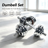 Ensemble d'haltères professionnels 10-50 kg avec poignée en jujube courbée, acier massif de qualité 45, pour la musculation à domicile pour hommes