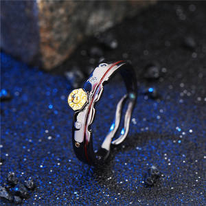 2 estilos, venta al por mayor, anillos de Anime, joyería <span class=keywords><strong>Hanako</strong></span> <span class=keywords><strong>Kun</strong></span>, anillos góticos, personaje de dibujos animados, aleación de Metal, anillos Fingel de diamantes - Product Image 6