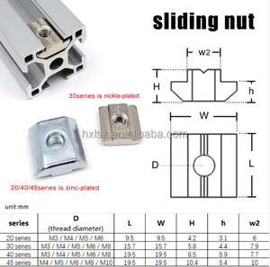 Écrous coulissants en T pour <span class=keywords><strong>profil</strong></span>és en aluminium, série M3 M4 M5 M6 M8 M10 20 30 40 45 - Product Image 3