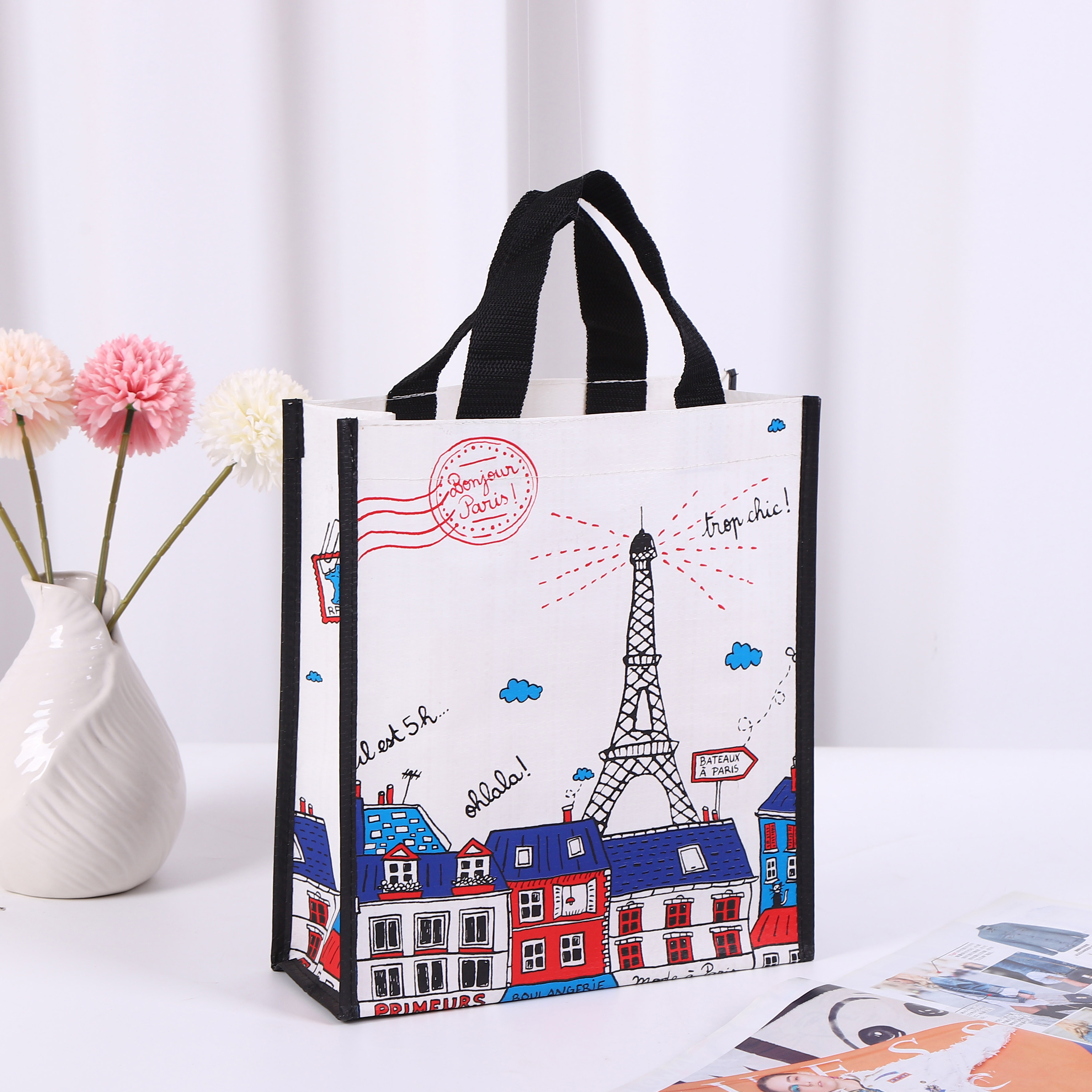Reusable laminated pp woven bags pp woven tote bag
