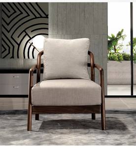 Silla <span class=keywords><strong>de</strong></span> sofá individual <span class=keywords><strong>de</strong></span> nogal negro norteamericano <span class=keywords><strong>de</strong></span> ocio <span class=keywords><strong>de</strong></span> madera maciza minimalista italiana - Product Image 5