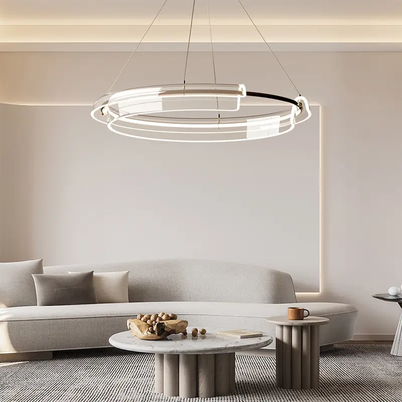 Minimalistisch Creatief Hangend Nieuw Ontwerp Woonkamer Kroonluchter Luxe Model Transparante Kamerlamp