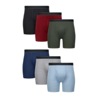 Caleçon taille moyenne confortable pour homme 95% coton Spandex respirant Classic Brief Design Compression Plus Size (XL 3XL) Bag