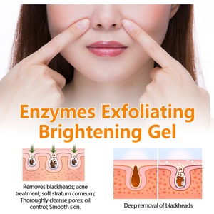 Gel Nettoyant Exfoliant Éclaircissant à l'Enzyme d'Orange, Nettoyant Visage Doux Exfoliant en Profondeur pour Tous Types de Peau - Product Image 3