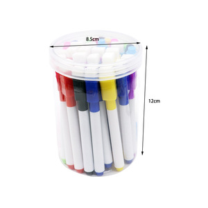 Marqueur effaçable à sec à faible odeur <span class=keywords><strong>Pointe</strong></span> <span class=keywords><strong>fine</strong></span> 8 couleurs Paquet de 32 tubes en plastique - Product Image 2