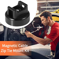 Kit de montage de câble magnétique avec fermeture éclair Organisateur de cordon de charge Support de câble multifonctionnel avec attaches pour l'organisation du travail mural