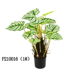 Senmasine stili multipli 60cm 21 testa palma artificiale/sempreverde/Monstera Deliciosa/Pothos lascia piccola fabbrica di piante finte - Product Image 2