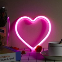 Produit prix de gros led Valentines Decor LED mur alimenté par batterie lumières coeur enseigne néon