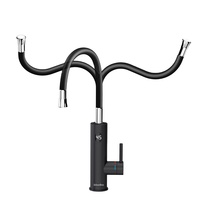 Robinet électrique Briwellna 220V 3200W en acier inoxydable 304, eau chaude instantanée, étanche IPx4, support allemand pour la maison et le garage
