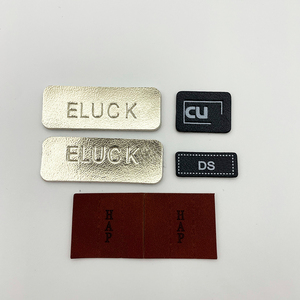 Insegne in Pelle Personalizzate per Uso Transfrontaliero. Etichette in Pelle con Texture Ultra-fine Disponibili in <span class=keywords><strong>Stock</strong></span>, Etichette in Pelle Goffrata - Product Image 3
