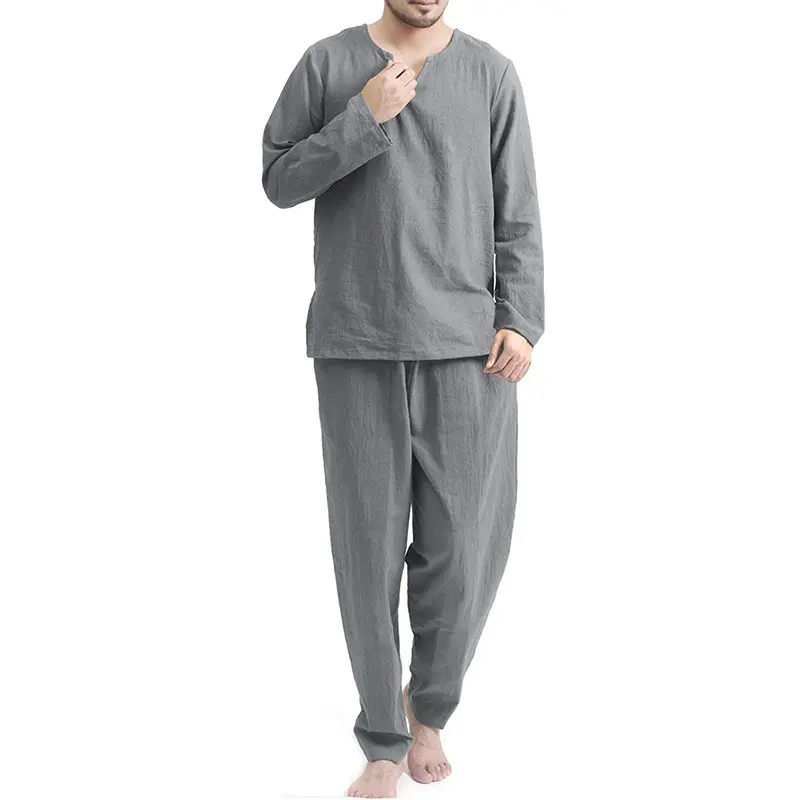 mens pajamas cotton two piece pajama set sleepwear women