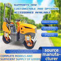 Compacteur routier à double tambour flexible, rouleau compresseur à double tambour en acier, équipement de construction municipale, fabricant direct