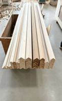 Plinthe en bois massif de cèdre rouge occidental sur mesure pour sauna, garniture murale et de sol intérieure