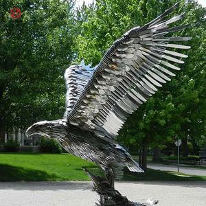Grande Scultura di <span class=keywords><strong>Aquila</strong></span> in Acciaio Inossidabile per Esterni, Arte Metallica - Product Image 2