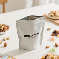 Sac à fermeture éclair en aluminium étanche à l'humidité personnalisé réutilisable et indéchirable pour pochette barrière pour emballage de fruits secs et d'aliments paquet de mylar