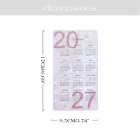 Hongbo meilleure vente étanche holographique A6 2027 calendrier tableau de bord pour classeurs budgétaires comme insert à feuilles mobiles pour cadeau organisateur