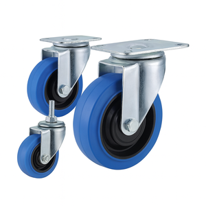 4 Polegada <span class=keywords><strong>5</strong></span> Polegada PU / PVC Silenciosa Giratória & Rodízio Fixo Rodas Móveis Duráveis Gabinete Industrial Trolley Rodas - Product Image 4