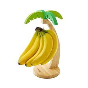 Soporte de Madera para Plátanos con Forma de Cocotero, Organizador de Frutas para Escritorio, Pieza Única - Product Image 2