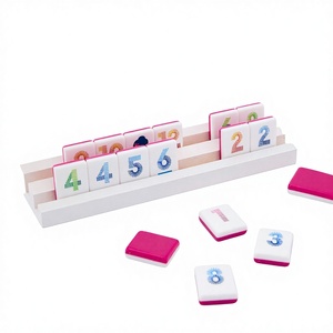 Juego de Fichas de <span class=keywords><strong>Rummy</strong></span> Rojas Premium, Fichas de Mahjong Acrílicas de Estilo Americano con Diseño Numérico, Perfectas para Regalos y Noches de Juego - Product Image 1