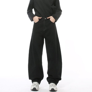<span class=keywords><strong>Jeans</strong></span> Larghi da <span class=keywords><strong>Uomo</strong></span> Vintage in Denim Lavato Effetto Usurato a Vita Media Vestibilità Ampia Casual Multicolore - Product Image 3
