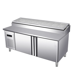 Xách tay đôi-nhiệt độ salad Bar tủ lạnh Top-Nạp bánh sandwich chuẩn bị bảng với làm mát không khí cho trái cây hiển thị - Product Image 2