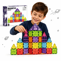 Mainan Edukasi Anak DIY 3D Blok Magnetik Puzzle Set Konstruksi Plastik, 100-108 Buah