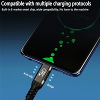 Thunderbolt kabel Data Tipe C PD 4.0 W, kabel Data 4 USB 240 pengisian daya Cepat 40Gbps 8K @ 60Hz untuk Macbook Laptop