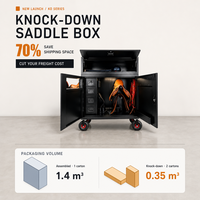 Boîte à équipement équestre en acier de différentes tailles, armoire de rangement pour selle, casier d'écurie