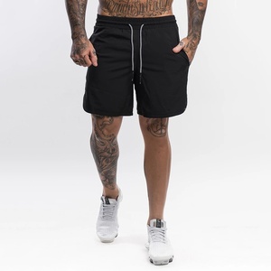 <span class=keywords><strong>Shorts</strong></span> Esportivos Masculinos de Malha Modernos de Comprimento Médio para Fitness, Secagem Rápida e Respiráveis para Corrida e Treino de Verão - Product Image 3