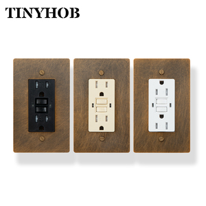 15 Amp GFCI Socket Plug 1 Gang Aged Brass 125V Ground Fault Circuit Interrupter Tamper Resistant Electrical Outlet <strong>Wall</strong> <strong>Plate</strong> - Product Image 1