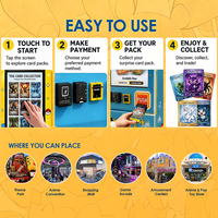 Distributeur automatique intelligent de cartes à collectionner avec écran numérique pour les boosters, les objets de collection et la vente au détail de produits de loisirs