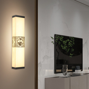 Nueva Lámpara de Pared LED de Estilo Chino con Pantalla de Mármol para Dormitorio, Sala de Estar, Pared de Fondo para TV - Product Image 1