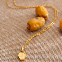 Collier pendentif chou mignon en acier inoxydable XY 1044 plaqué or 18 carats PVD, élégant, unique et étanche