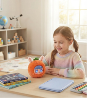 Nouvelles peluches intelligentes IA avec yeux LED émotionnels et assistant IA parlant multilingue, jouets en peluche lapin mignon