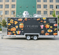 Food Truck avec Cuisine Complète, Pizza, Glaces, Barbecue, Remorque Alimentaire avec Toilettes, Chariot Alimentaire Mobile USA