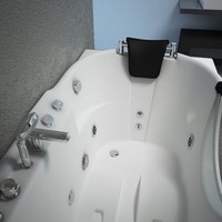 Baignoire intérieure autoportante blanche VIRPOL 1.6m fonction de spa à remous intelligent vente chaude salle de bain adulte utilisation moderne baignoire pour bébé