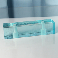 Briques de verre en cristal K9 transparent, blocs de verre décoratifs, briques de verre artisanales pour cloisons murales intérieures