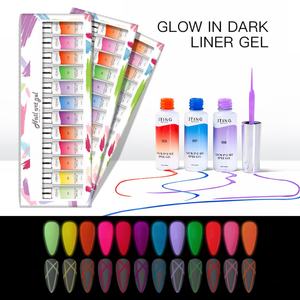 JTING Free Sample Design Luminous Drawing Gel Liner Nail Art Glow in the Dark 12 Colors <b>Kit</b> OEM Liner Gel <b>Polish</b> Custom Brand - Product Image 1