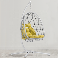 NOUVEAU Fauteuil suspendu en acier - Ensemble de balançoire pour patio et jardin, Meubles directement de l'usine