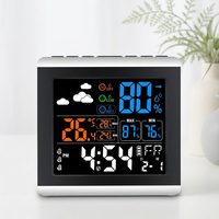 Station météo électronique BSCI, horloge numérique, horloge murale de bureau, affichage de la température et de l'humidité, commande vocale, hôtel, cuisine, maison