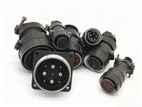 Connecteur circulaire 9 broches P48K4Q, connecteur aviation à verrouillage par vis, 9 contacts, boîtier en aluminium pour équipement d'automatisation industrielle