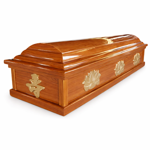 Cofano Funebre in Legno Massello Premium Qianrui, Cofano e Bara di Alta Qualità Stile Europeo, Forniture Funebri Personalizzate, Produttori di Bare in Legno - Product Image 1